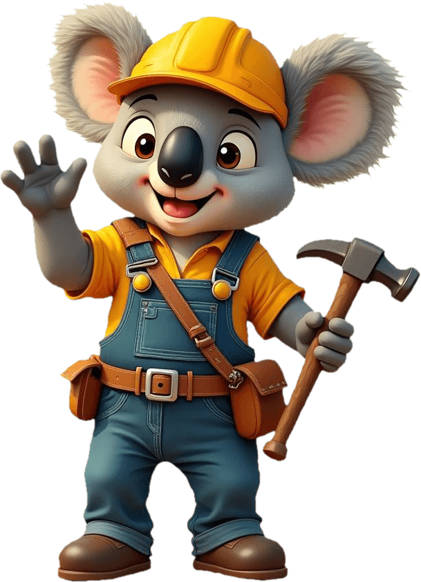 Finley the Friendly Fencing Koala- Contact Illawarra Fencing Services